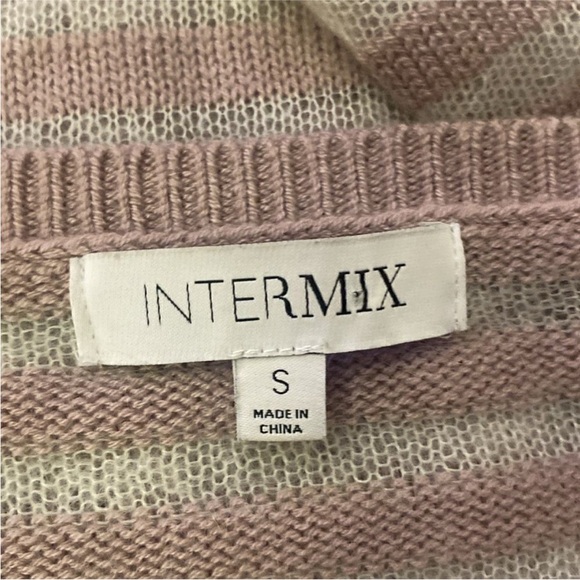 INTERMIX Pink and Cream Striped oversized Sweater, S - Picture 7 of 8